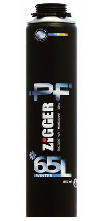 Пена пистолетная ZIGGER PF 65 литров, зимняя, 850 мл 01-03-59         